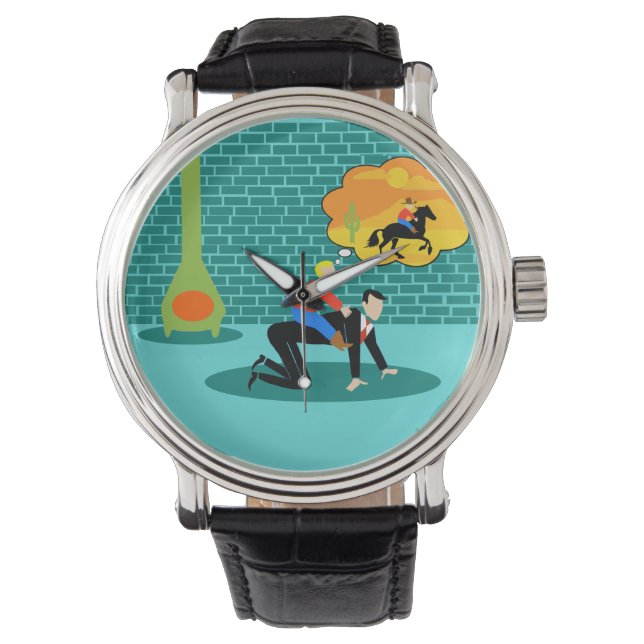 Retro Little Cowboy Watch Armbandsur (Framsida)