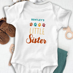 Retro Little Sister Personlig Pet Hund älskare T Shirt