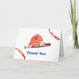 Retro LIttle Slugger Baseboll Pojke Baby Shower Tack Kort