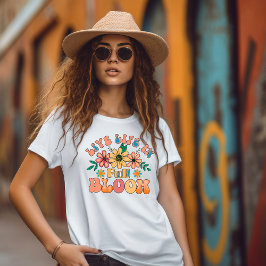 Retro Live Life in Full Bloom T Shirt