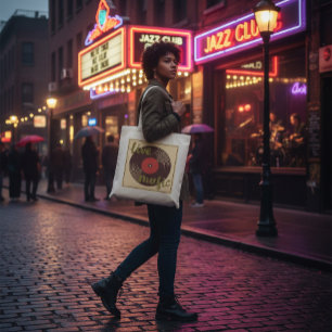 Retro Live Music Vinyl Record Toit Bag Tygkasse
