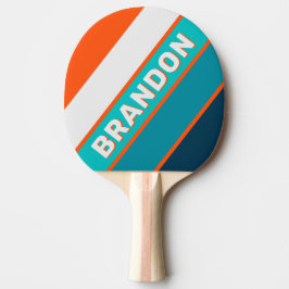 Retro Livräddare Fet Randig med Namn Pingisracket