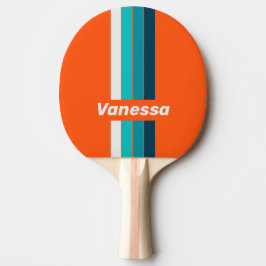 Retro Livräddare Pin Streckad med Namn Pingisracket