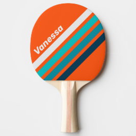 Retro Livräddare Snedrandig med namn Pingisracket