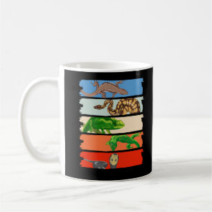 Retro Lizard Snake Chameleon Reptile Älskare Kaffemugg