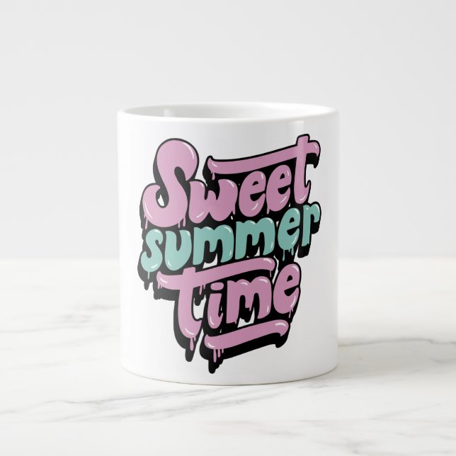 Retro Ljuvliga Sommertid Jumbo Mugg (Framsidan)