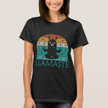 Retro Llamaste T-shirt, Funny Yoga