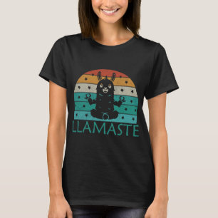 Retro Llamaste T-shirt, Funny Yoga T Shirt