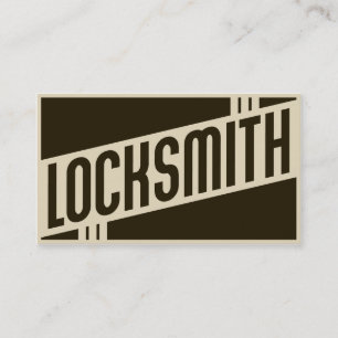 retro locksmith visitkort