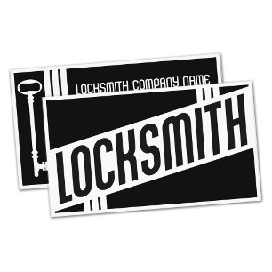 retro locksmith visitkort