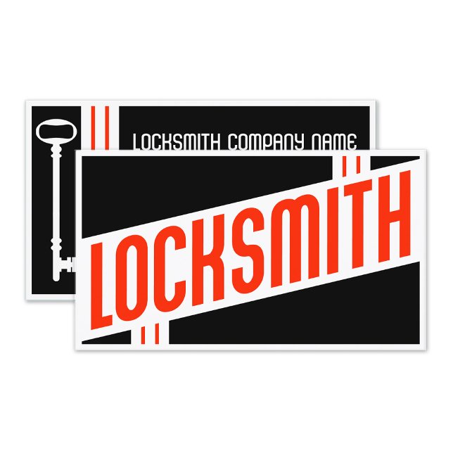 retro locksmith visitkort (Skapare uppladdad)