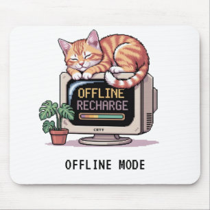 Retro Lofi PixelArt Sovande Katt Musmatta