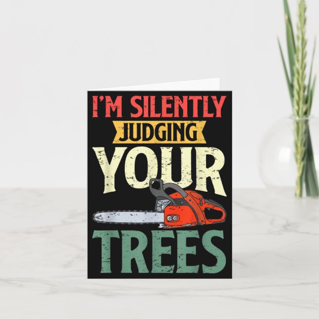 Retro Logger Lumberjack Arborist Dad Apparel Co. S Kort (Framsida)