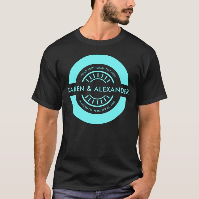 Retro Logotyp Badge med Anpassningsbarna Texter, F T Shirt (Framsida)