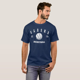 Retro logotyp för Alaska basket T Shirt