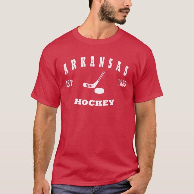 Retro logotyp för Arkansas hockey Tee (Framsida)