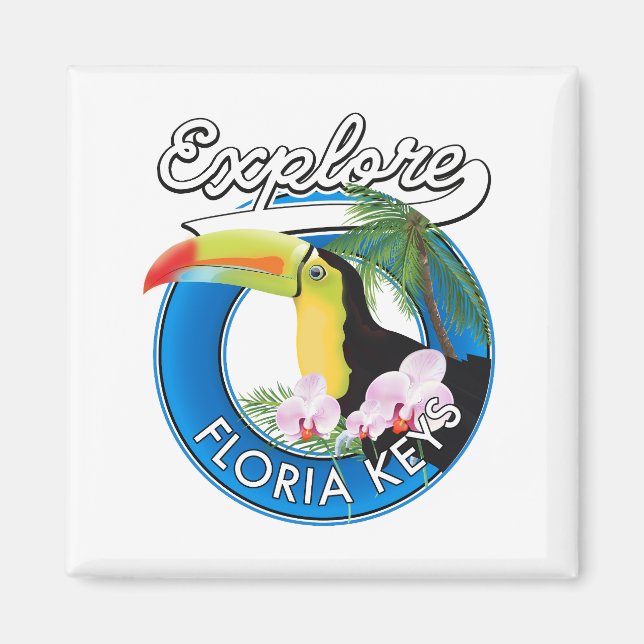 Retro logotyp för Florida Keys Magnet (Framsidan)