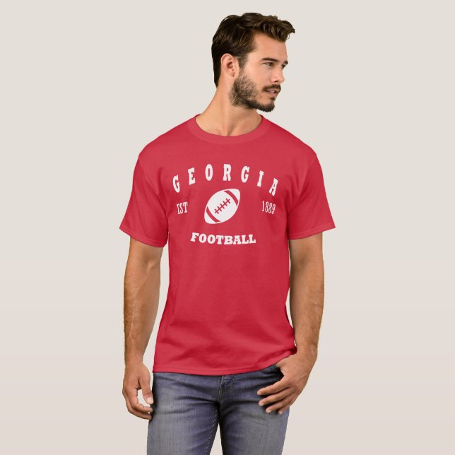Retro logotyp för Georgia fotboll Tee Shirt (Hel framsida)