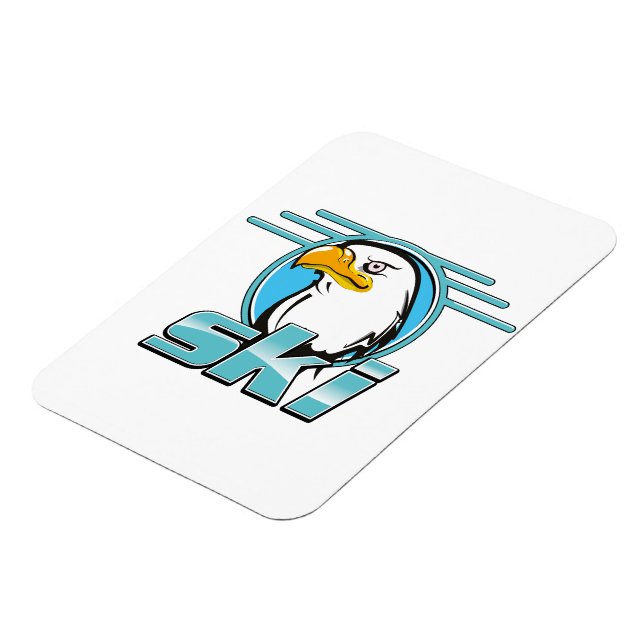 Retro logotyp för Golden Eagle Ski Magnet (Vänstra Sidan)