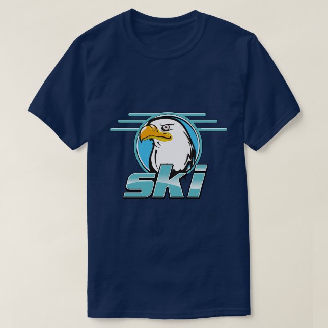 Retro logotyp för Golden Eagle Ski T Shirt (Design framsida)