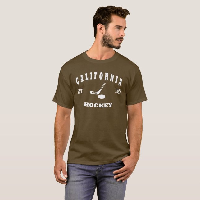 Retro logotyp för Kalifornien hockey Tee Shirt (Hel framsida)