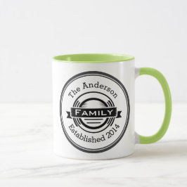 Retro Logotyp Stil Personlig Family Namn Mugg