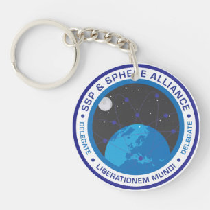 Retro logotypcirkulär Keychain
