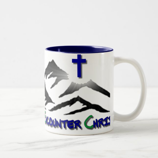 Retro logotypkaffekopp Två-Tonad mugg (Höger)