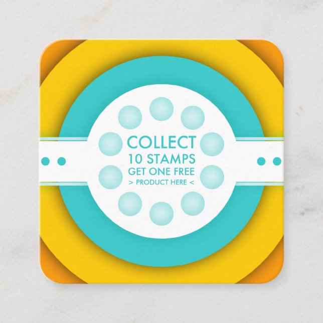 retro lojalitetfrimärkekort lojalitetskort (Framsida)