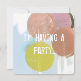 RETRO LOLLIPOPS BARN BIRTHDAY INBJEKTKORT INBJUDNINGAR