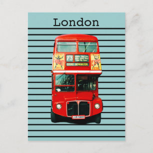 Retro London Buss Peppermynt Vykort