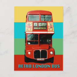 Retro London Buss vykort