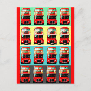Retro London Buss vykort -3