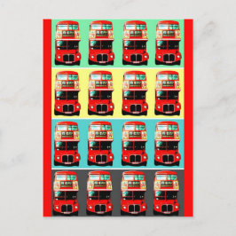 Retro London Buss vykort -3