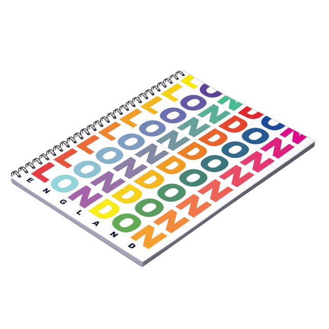 Retro London England poster Anteckningsbok (Vänstra Sidan)