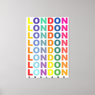 Retro London England poster Canvastryck