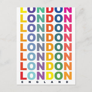 Retro London England poster Vykort