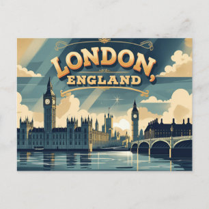 Retro London Glimpse Vykort