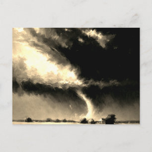 Retro Look Tornado Art Vykort