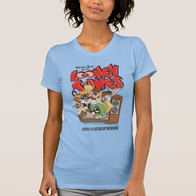 Retro LOONEY TUNES™-bränning från TV T Shirt (Framsida)