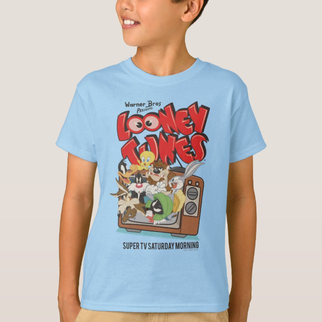 Retro LOONEY TUNES™-bränning från TV T Shirt (Framsida)