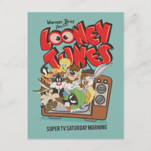 Retro LOONEY TUNES™-bränning från TV Vykort