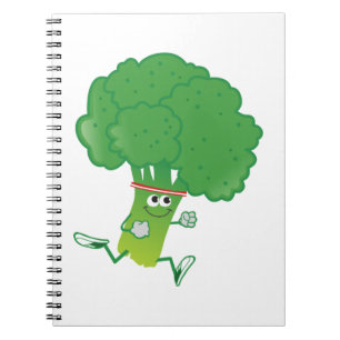 Retro Löpande Broccoli Anteckningsbok