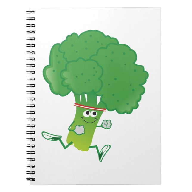 Retro Löpande Broccoli Anteckningsbok (Framsidan)