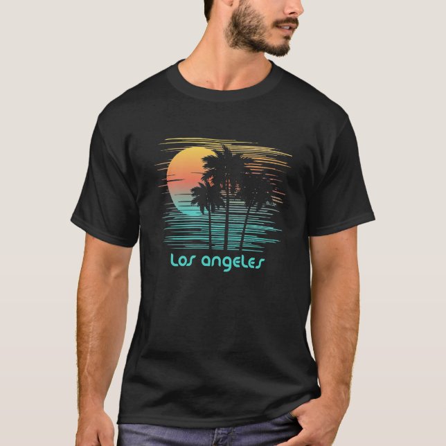 Retro Los Angeles California Snyggt Souvenir Coola T Shirt (Framsida)