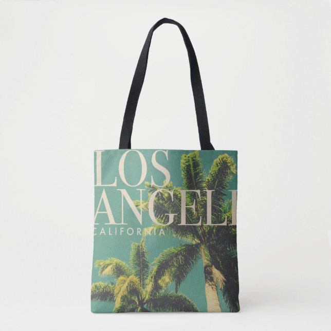 Retro Los Angeles Tote Bag Tygkasse (Framsida)