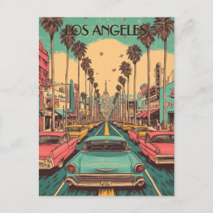 Retro Los Angeles Travel Vykort