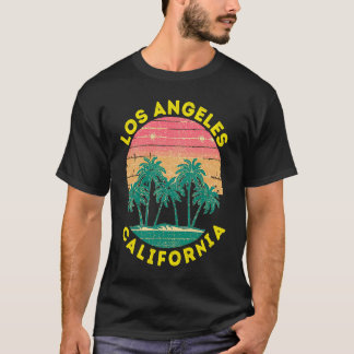 Retro Los Angeles Vacation Souvenir Handflatan Trä T Shirt