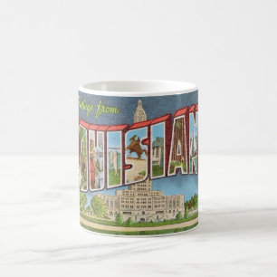 Retro Louisiana-vykort Kaffemugg