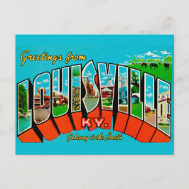 Retro Louisville KY Välkomst vykort
